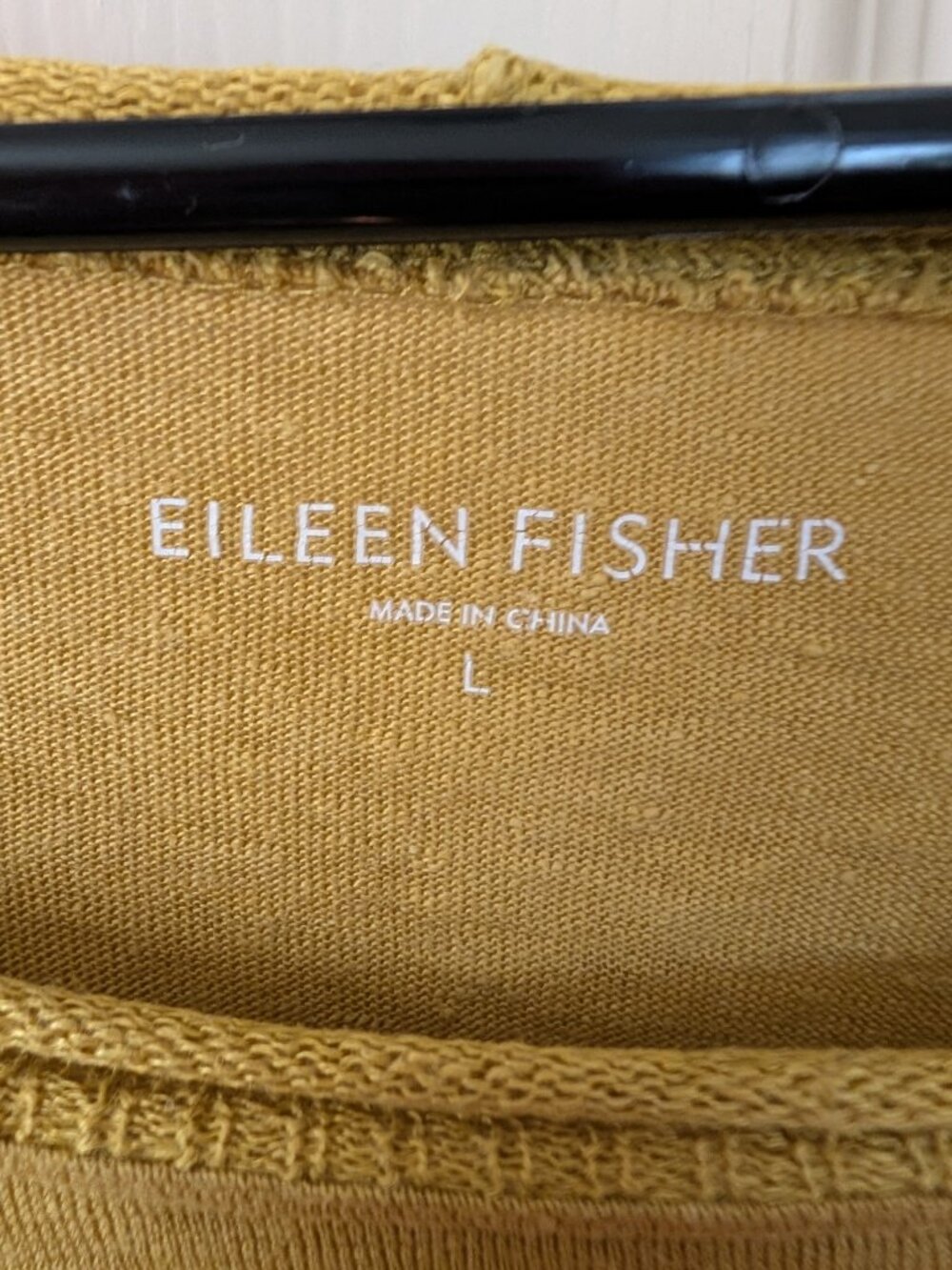 Eileen Fisher Chartreuse Yellow Slub Linen Boxy Top - Picture 5 of 6